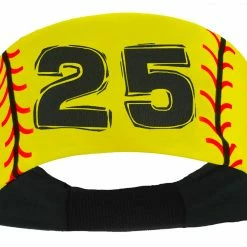 MadSportsStuff Softball Headband For Girls With Jersey Number (numbers 00-39) Headbands