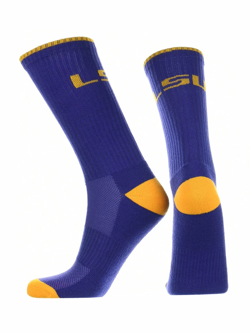 Discount โ TCK LSU Tigers ๐งฆ Socks Campus Legend Crew Length ๐ 2 TCK LSU Tigers Socks Campus Legend Crew Length