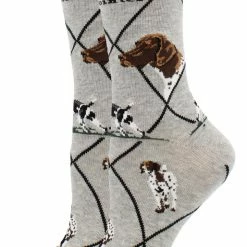 WHD German Shorthaired Pointer Socks For Women Gift For Dog Lovers Crazy Socks - Crew