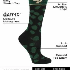 TCK All Schools Cal Poly Mustangs Socks Womens Savage Crew Socks