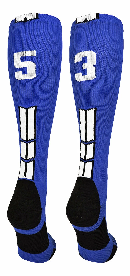 Best Sale ๐ MadSportsStuff โพ Baseball ๐งฆ Socks Royal Player ID Custom Number Over The Calf ๐งฆ Socks For ๐ฅ Softball โพ Baseball Football Boys And ๐ง Girls ๐ 27 MadSportsStuff Baseball Socks Royal Player ID Custom Number Over The Calf Socks For Softball Baseball Football Boys And Girls