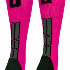 Best Sale ๐ MadSportsStuff โพ Baseball ๐งฆ Socks Neon Pink And Black Player ID Custom Number Over The Calf ๐งฆ Socks For ๐ฅ Softball โพ Baseball Football Boys And ๐ง Girls โจ 182 MadSportsStuff Baseball Socks Neon Pink And Black Player ID Custom Number Over The Calf Socks For Softball Baseball Football Boys And Girls