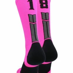 Buy โจ MadSportsStuff Neon Pink And Black Player ID Custom Number Crew ๐งฆ Socks For ๐ Basketball Lacrosse Volleyball Boys And ๐ง Girls ๐ 164 MadSportsStuff Neon Pink And Black Player ID Custom Number Crew Socks For Basketball Lacrosse Volleyball Boys And Girls