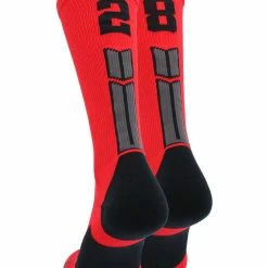 Promo ๐ MadSportsStuff Red And Black Player ID Custom Number Crew ๐งฆ Socks For ๐ Basketball Lacrosse Volleyball Boys And ๐ง Girls Volleyball ๐งฆ Socks โจ 205 MadSportsStuff Red And Black Player ID Custom Number Crew Socks For Basketball Lacrosse Volleyball Boys And Girls Volleyball Socks