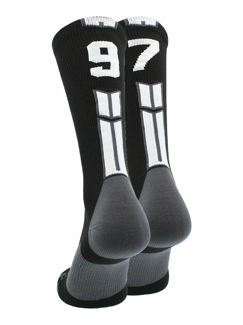 Outlet ๐งจ MadSportsStuff Black Player ID Custom Number Crew ๐งฆ Socks For ๐ Basketball Lacrosse Volleyball Boys And ๐ง Girls Volleyball ๐งฆ Socks ๐ฏ 32 MadSportsStuff Black Player ID Custom Number Crew Socks For Basketball Lacrosse Volleyball Boys And Girls Volleyball Socks