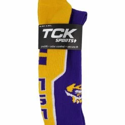 Cheapest โ TCK All Schools LSU Tigers Perimeter Crew ๐งฆ Socks โค๏ธ 9 TCK All Schools LSU Tigers Perimeter Crew Socks