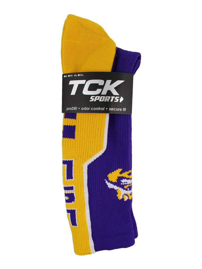 Cheapest โ TCK All Schools LSU Tigers Perimeter Crew ๐งฆ Socks โค๏ธ 3 TCK All Schools LSU Tigers Perimeter Crew Socks