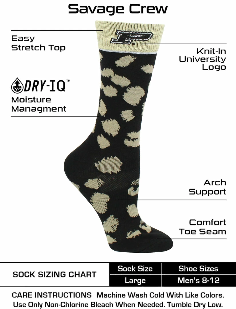Flash Sale β TCK Purdue Boilermakers 𧦠Socks π© Womens Savage Crew 𧦠Socks π 3 TCK Purdue Boilermakers Socks Womens Savage Crew Socks