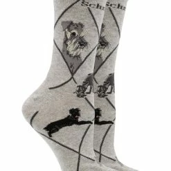 WHD Crazy Socks - Crew Schnauzer Socks For Women Gift For Dog Lovers