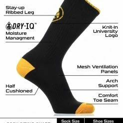 TCK All Schools Iowa Hawkeyes Socks Campus Legend Crew Length