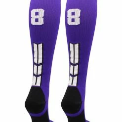 Discount ๐ MadSportsStuff Purple Player ID Custom Number Over The Calf ๐งฆ Socks For ๐ฅ Softball โพ Baseball Football Boys And ๐ง Girls ๐ฅ Softball ๐งฆ Socks ๐ 147 MadSportsStuff Purple Player ID Custom Number Over The Calf Socks For Softball Baseball Football Boys And Girls Softball Socks