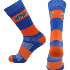 TCK Florida Gators Socks Game Day Striped Crew Socks