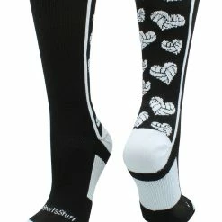 MadSportsStuff Volleyball Socks Crazy Love Volleyball Hearts Crew Socks