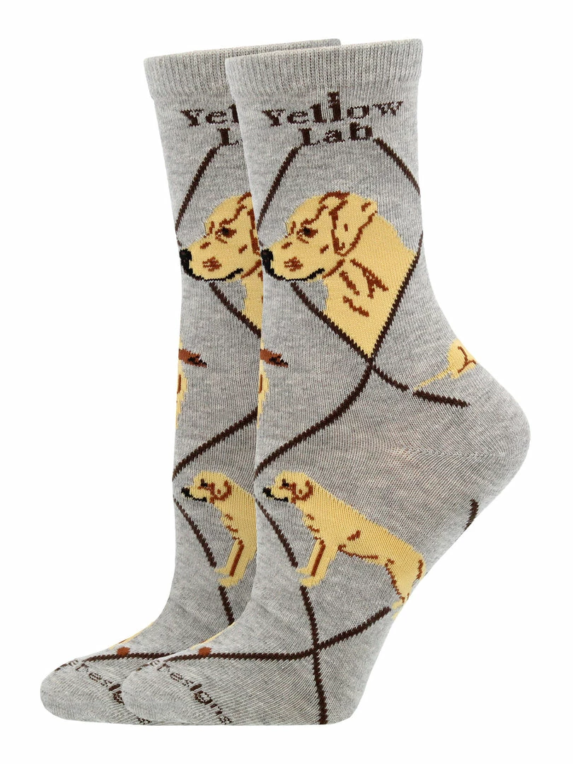 Best reviews of โ WHD Yellow Lab ๐งฆ Socks For ๐ฉ Women Gift For ๐ Dog Lovers Crazy ๐งฆ Socks - Crew โค๏ธ 2 WHD Yellow Lab Socks For Women Gift For Dog Lovers Crazy Socks - Crew