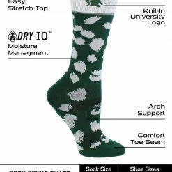 New ๐ TCK Michigan State Spartans ๐งฆ Socks ๐ฉ Womens Savage Crew ๐งฆ Socks ๐ฅฐ 7 TCK Michigan State Spartans Socks Womens Savage Crew Socks