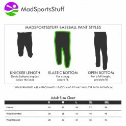 Buy ๐ MadSportsStuff Mens โพ Baseball Pants Elastic Bottom Adult Basic Line ๐ฅ 8 MadSportsStuff Mens Baseball Pants Elastic Bottom Adult Basic Line