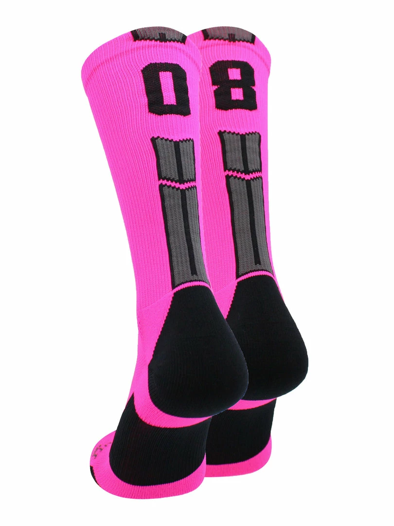 Buy โจ MadSportsStuff Neon Pink And Black Player ID Custom Number Crew ๐งฆ Socks For ๐ Basketball Lacrosse Volleyball Boys And ๐ง Girls ๐ 70 MadSportsStuff Neon Pink And Black Player ID Custom Number Crew Socks For Basketball Lacrosse Volleyball Boys And Girls