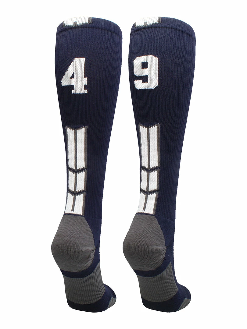 Best Sale ๐คฉ MadSportsStuff Navy Player ID Custom Number Over The Calf ๐งฆ Socks For ๐ฅ Softball โพ Baseball Football Boys And ๐ง Girls โจ 58 MadSportsStuff Navy Player ID Custom Number Over The Calf Socks For Softball Baseball Football Boys And Girls
