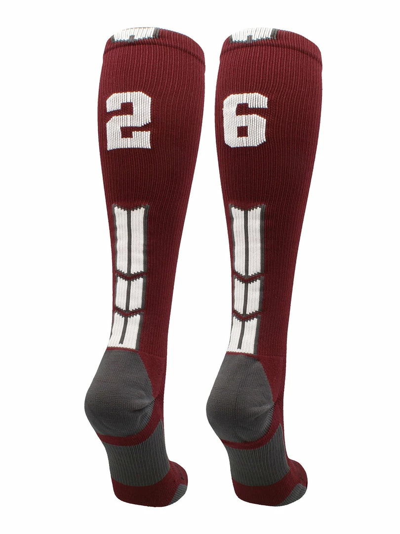Best Sale ๐ MadSportsStuff Maroon Player ID Custom Number Over The Calf ๐งฆ Socks For ๐ฅ Softball โพ Baseball Football Boys And ๐ง Girls ๐ฅ Softball ๐งฆ Socks ๐ 103 MadSportsStuff Maroon Player ID Custom Number Over The Calf Socks For Softball Baseball Football Boys And Girls Softball Socks