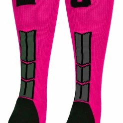 Discount ๐ฅ MadSportsStuff Neon Pink And Black Player ID Custom Number Over The Calf ๐งฆ Socks For ๐ฅ Softball โพ Baseball Football Boys And ๐ง Girls โพ Baseball ๐งฆ Socks ๐ 187 MadSportsStuff Neon Pink And Black Player ID Custom Number Over The Calf Socks For Softball Baseball Football Boys And Girls Baseball Socks