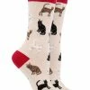 WHD Adopt A Cat Socks For Women - Gift For Cat Lovers Crazy Socks - Crew