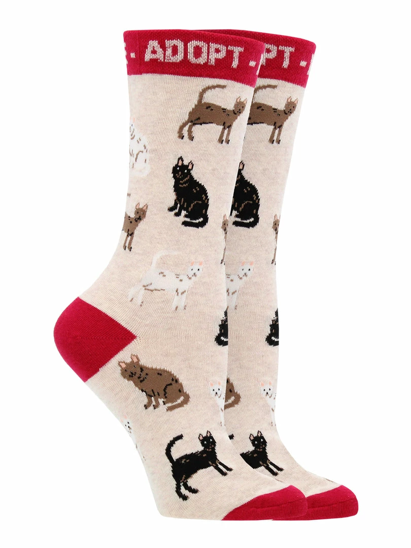 New โจ WHD Adopt A Cat ๐งฆ Socks For ๐ฉ Women - Gift For Cat Lovers Crazy ๐งฆ Socks - Crew ๐ 1 WHD Adopt A Cat Socks For Women - Gift For Cat Lovers Crazy Socks - Crew