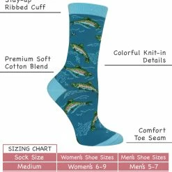 Outlet ๐ฏ WHD Crazy ๐งฆ Socks - Crew Trout ๐งฆ Socks For ๐ฉ Women Gift For Anglers ๐ 6 WHD Crazy Socks - Crew Trout Socks For Women Gift For Anglers