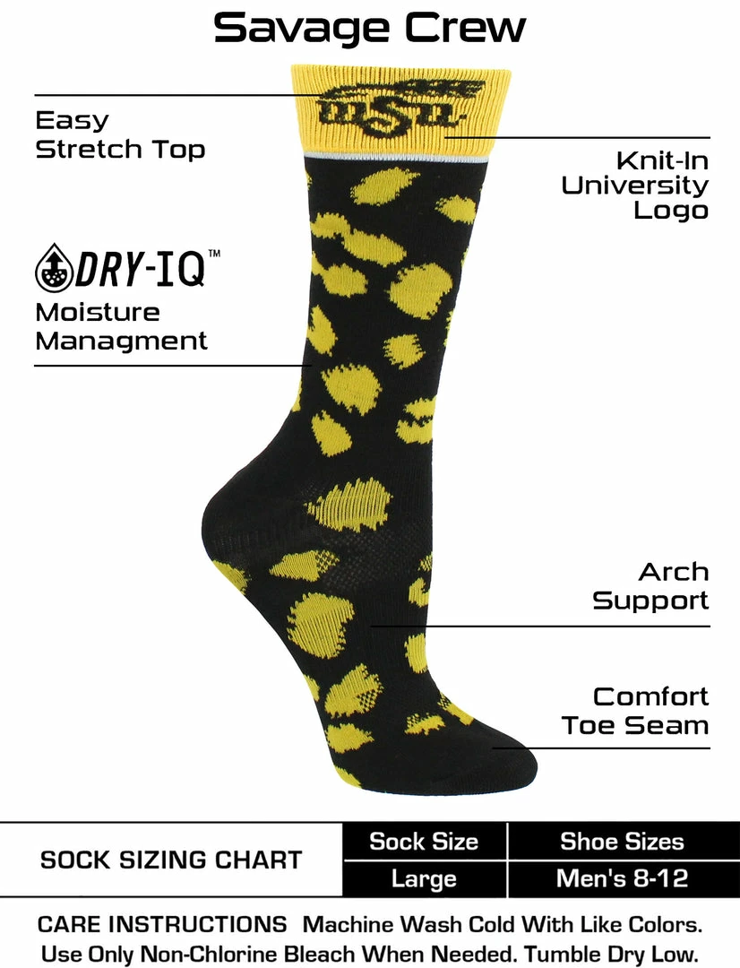 Best deal ๐ TCK Wichita State Shockers ๐งฆ Socks ๐ฉ Womens Savage Crew ๐งฆ Socks All Schools โค๏ธ 3 TCK Wichita State Shockers Socks Womens Savage Crew Socks All Schools