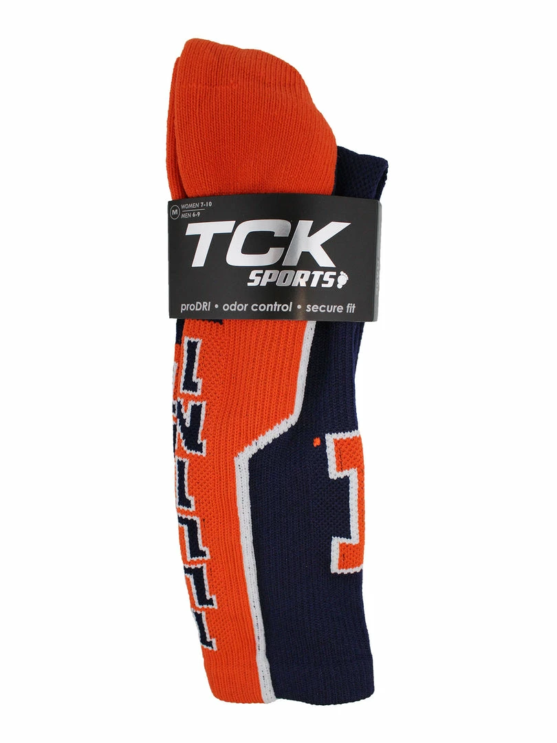 Cheapest ๐งจ TCK Illinois Fighting Illini ๐งฆ Socks Perimeter Crew ๐ 3 TCK Illinois Fighting Illini Socks Perimeter Crew