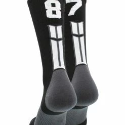 Buy โญ MadSportsStuff Black Player ID Custom Number Crew ๐งฆ Socks For ๐ Basketball Lacrosse Volleyball Boys And ๐ง Girls ๐ 146 MadSportsStuff Black Player ID Custom Number Crew Socks For Basketball Lacrosse Volleyball Boys And Girls