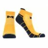 TCK Michigan Wolverines Low Cut Ankle Socks With Tab All Schools