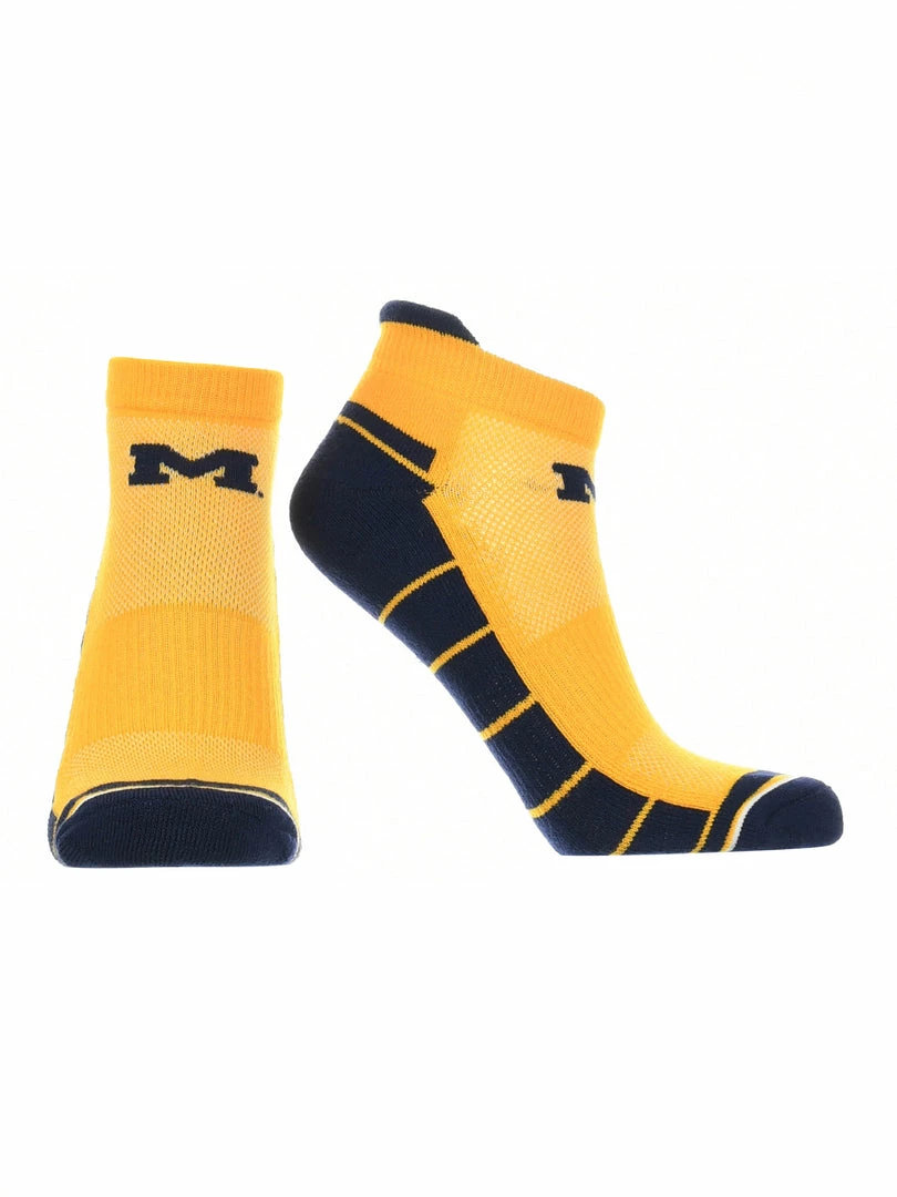 Flash Sale ❤️ TCK Michigan Wolverines Low Cut Ankle 🧦 Socks With Tab All Schools 💯 1 TCK Michigan Wolverines Low Cut Ankle Socks With Tab All Schools