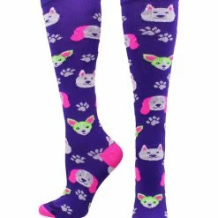 MadSportsStuff Neon Puppy Dogs Over The Calf Athletic Socks Softball Socks
