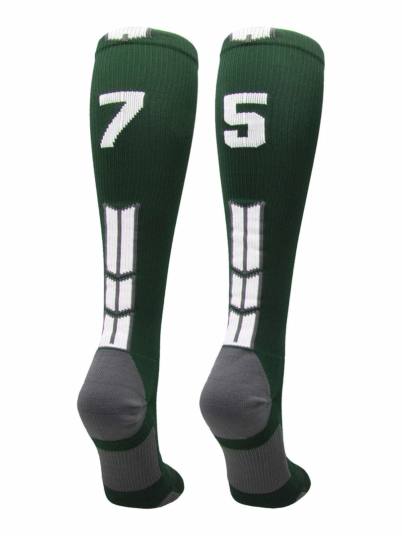 Best Pirce ๐ MadSportsStuff Dark Green Player ID Custom Number Over The Calf ๐งฆ Socks For ๐ฅ Softball โพ Baseball Football Boys And ๐ง Girls ๐ฅ Softball ๐งฆ Socks ๐คฉ 54 MadSportsStuff Dark Green Player ID Custom Number Over The Calf Socks For Softball Baseball Football Boys And Girls Softball Socks