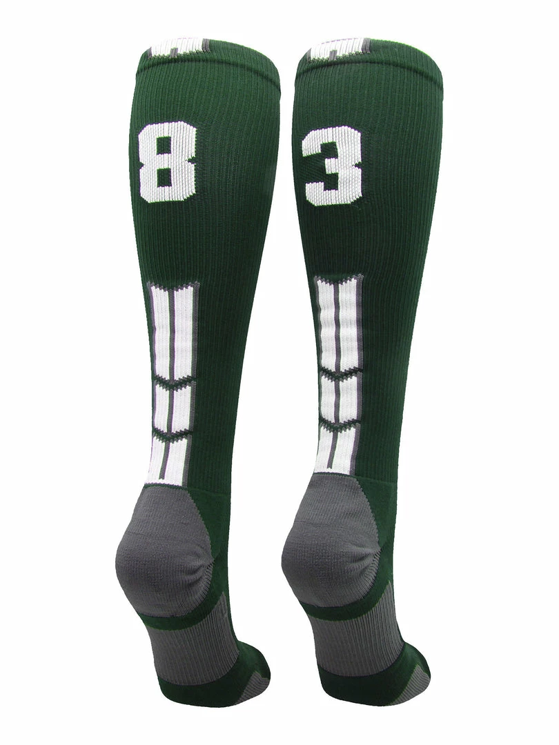 Best Pirce ๐ MadSportsStuff Dark Green Player ID Custom Number Over The Calf ๐งฆ Socks For ๐ฅ Softball โพ Baseball Football Boys And ๐ง Girls ๐ฅ Softball ๐งฆ Socks ๐คฉ 47 MadSportsStuff Dark Green Player ID Custom Number Over The Calf Socks For Softball Baseball Football Boys And Girls Softball Socks