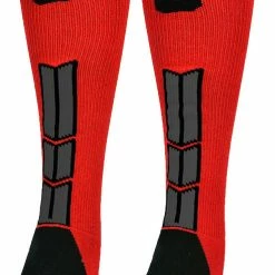 New ๐ MadSportsStuff Red And Black Player ID Custom Number Over The Calf ๐งฆ Socks For ๐ฅ Softball โพ Baseball Football Boys And ๐ง Girls โพ Baseball ๐งฆ Socks ๐ 120 MadSportsStuff Red And Black Player ID Custom Number Over The Calf Socks For Softball Baseball Football Boys And Girls Baseball Socks