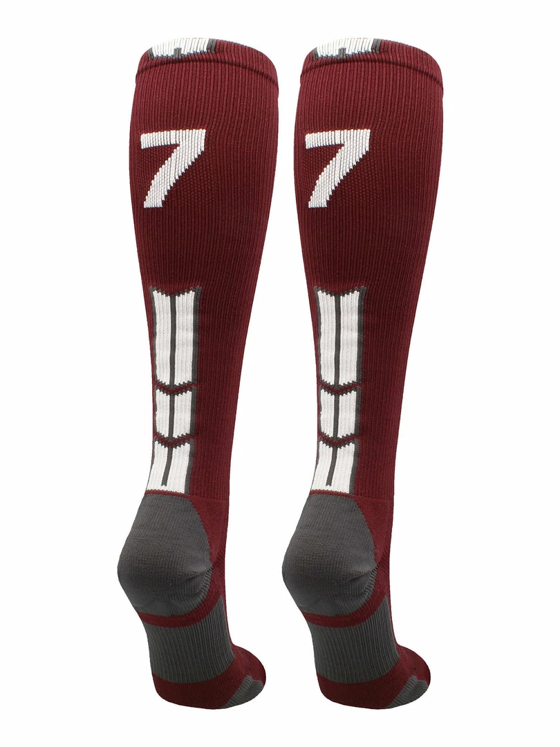 Best Sale ๐ MadSportsStuff Maroon Player ID Custom Number Over The Calf ๐งฆ Socks For ๐ฅ Softball โพ Baseball Football Boys And ๐ง Girls ๐ฅ Softball ๐งฆ Socks ๐ 52 MadSportsStuff Maroon Player ID Custom Number Over The Calf Socks For Softball Baseball Football Boys And Girls Softball Socks