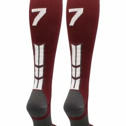 Best Sale ๐ MadSportsStuff ๐ฅ Softball ๐งฆ Socks Maroon Player ID Custom Number Over The Calf ๐งฆ Socks For ๐ฅ Softball โพ Baseball Football Boys And ๐ง Girls ๐คฉ 156 MadSportsStuff Softball Socks Maroon Player ID Custom Number Over The Calf Socks For Softball Baseball Football Boys And Girls