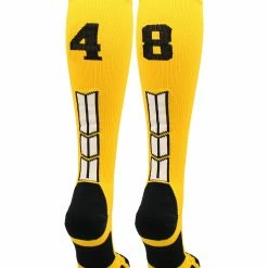 Brand new ๐ MadSportsStuff Gold Player ID Custom Number Over The Calf ๐งฆ Socks For ๐ฅ Softball โพ Baseball Football Boys And ๐ง Girls ๐ฅ Softball ๐งฆ Socks ๐ 160 MadSportsStuff Gold Player ID Custom Number Over The Calf Socks For Softball Baseball Football Boys And Girls Softball Socks