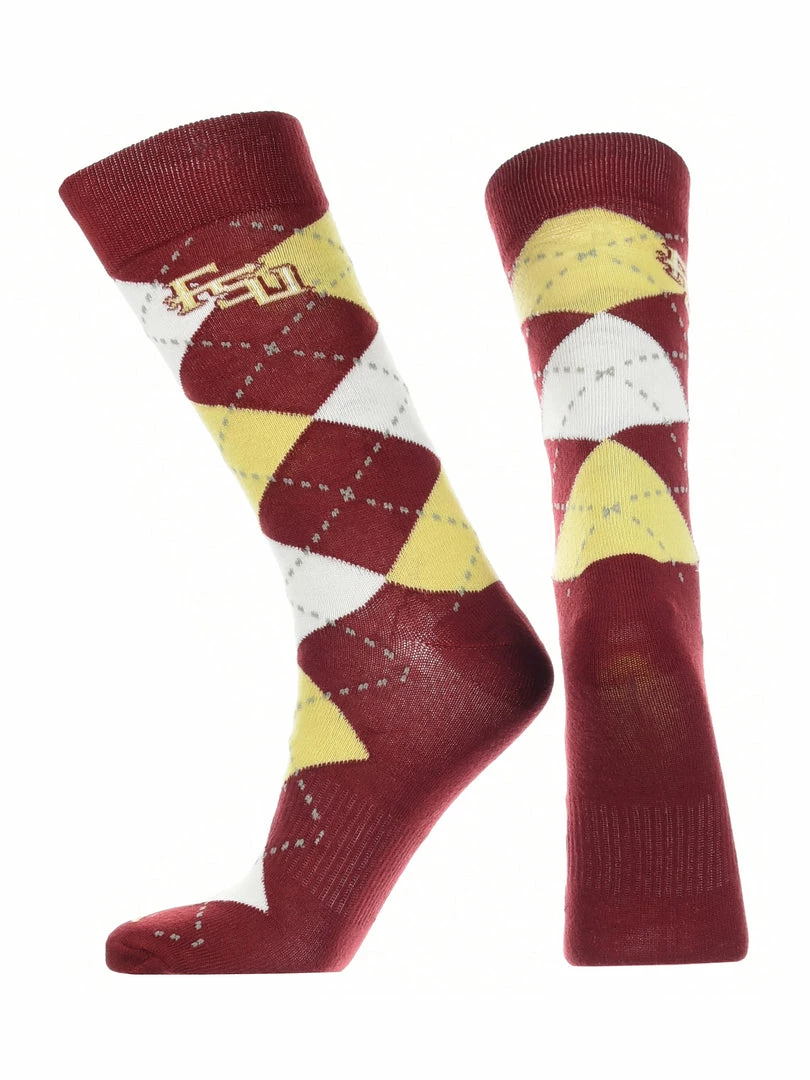 Cheapest โ TCK All Schools Florida State Seminoles Argyle ๐ Dress ๐งฆ Socks NCAA Fanwear Crew Length ๐ 2 TCK All Schools Florida State Seminoles Argyle Dress Socks NCAA Fanwear Crew Length