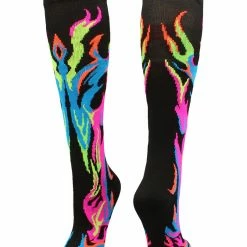 MadSportsStuff Softball Socks With Flames - For Girls Or Boys Women Or Men Baseball Socks