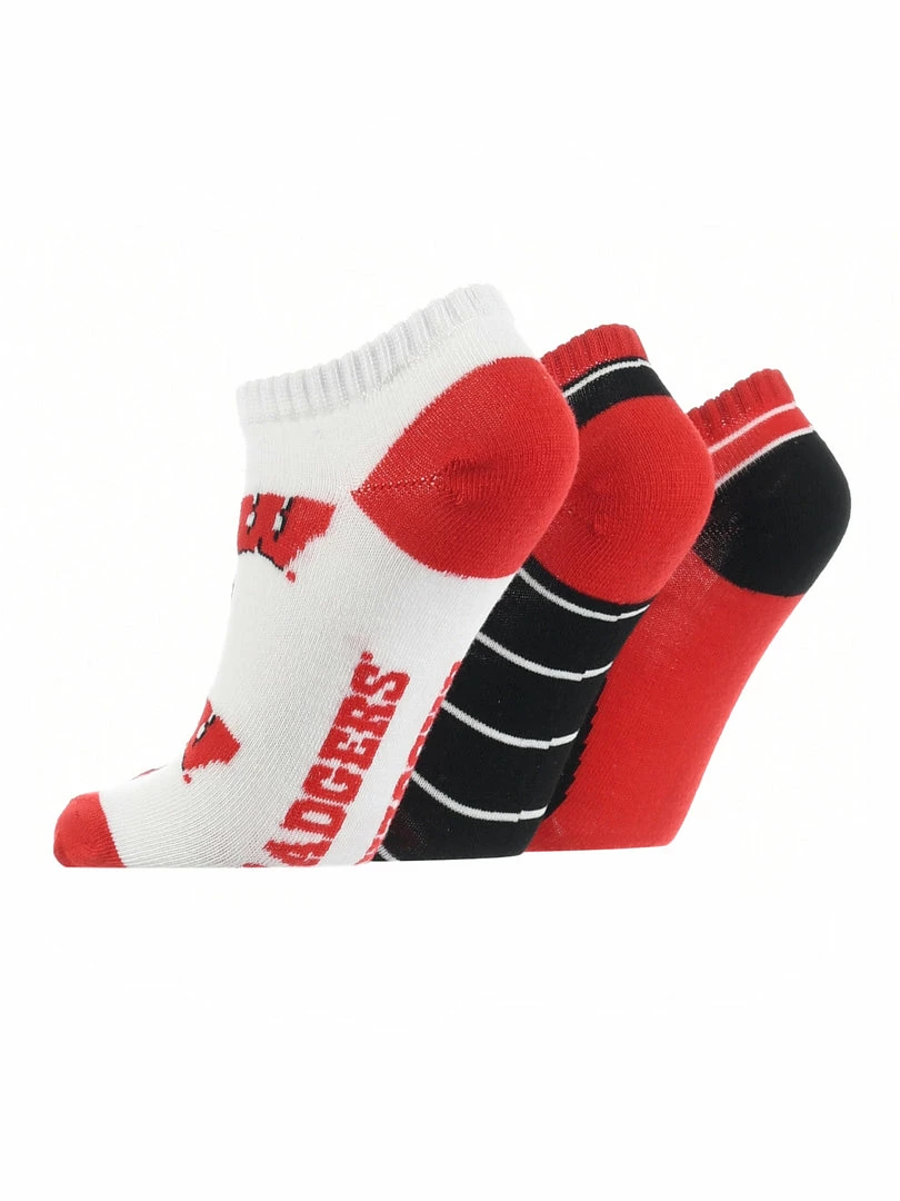 Best Pirce ๐ TCK Wisconsin Badgers No Show ๐งฆ Socks Full Field 3 Pack All Schools ๐ฅฐ 2 TCK Wisconsin Badgers No Show Socks Full Field 3 Pack All Schools