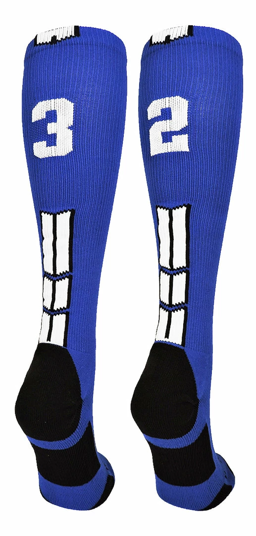 Brand new ๐ฅฐ MadSportsStuff Royal Player ID Custom Number Over The Calf ๐งฆ Socks For ๐ฅ Softball โพ Baseball Football Boys And ๐ง Girls ๐ 98 MadSportsStuff Royal Player ID Custom Number Over The Calf Socks For Softball Baseball Football Boys And Girls
