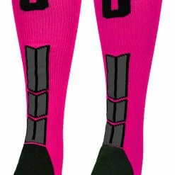 Discount ๐ฅ MadSportsStuff Neon Pink And Black Player ID Custom Number Over The Calf ๐งฆ Socks For ๐ฅ Softball โพ Baseball Football Boys And ๐ง Girls โพ Baseball ๐งฆ Socks ๐ 160 MadSportsStuff Neon Pink And Black Player ID Custom Number Over The Calf Socks For Softball Baseball Football Boys And Girls Baseball Socks
