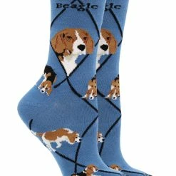 WHD Crazy Socks - Crew Beagle Socks For Women Gift For Dog Lovers