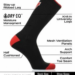 Promo ❤️ TCK All Schools Wisconsin Badgers 🧦 Socks Campus Legend Crew Length 🤩 6 TCK All Schools Wisconsin Badgers Socks Campus Legend Crew Length