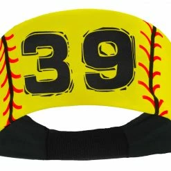 MadSportsStuff Softball Headband For Girls With Jersey Number (numbers 00-39) Headbands