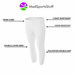 MadSportsStuff Girls Softball Pants Capri Length Basic Line