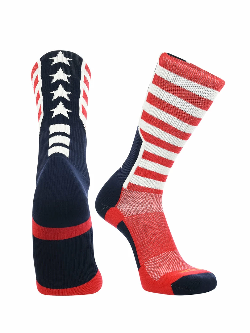 Hot Sale ๐คฉ TCK Stars And Stripes Perimeter Crew ๐งฆ Socks ๐ Basketball ๐งฆ Socks ๐ฅฐ 1 TCK Stars And Stripes Perimeter Crew Socks Basketball Socks