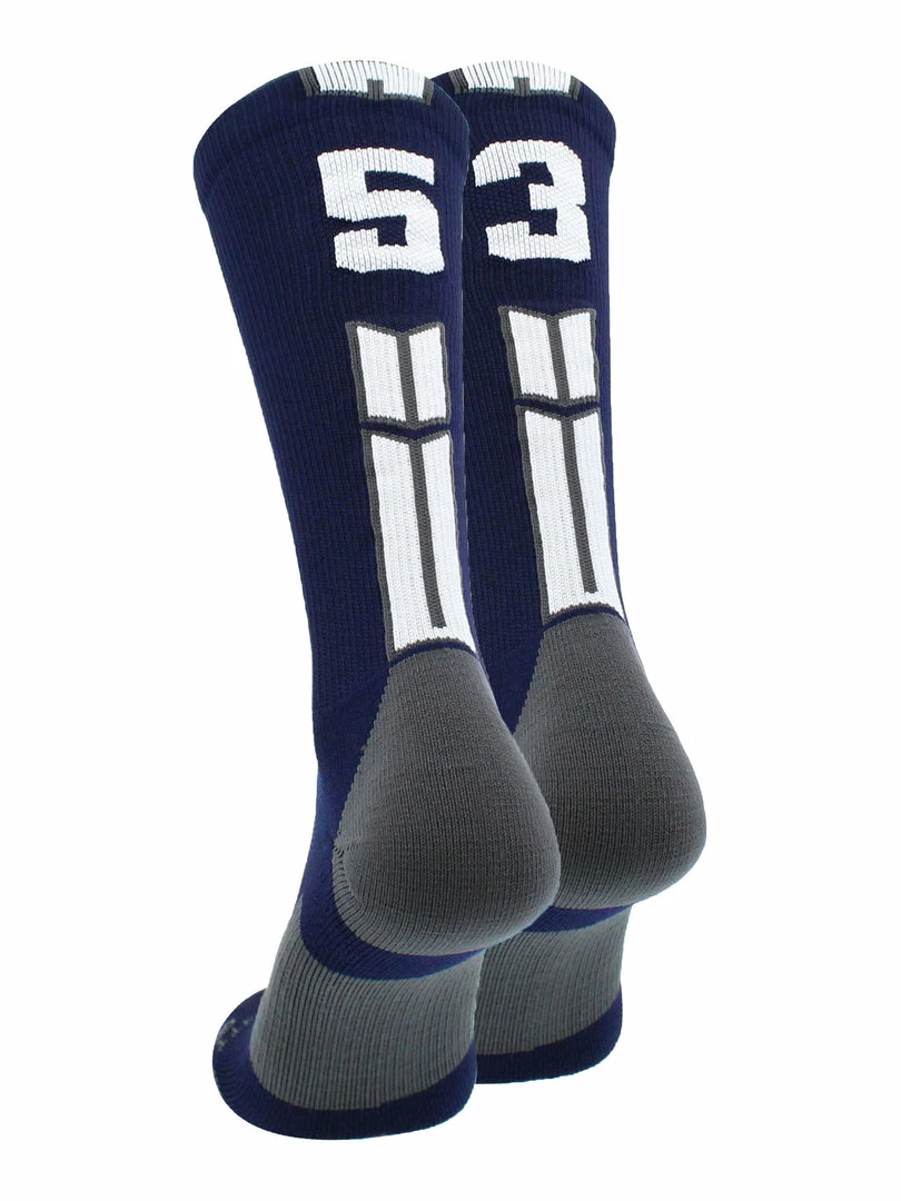 Deals ๐ MadSportsStuff Volleyball ๐งฆ Socks Navy Player ID Custom Number Crew ๐งฆ Socks For ๐ Basketball Lacrosse Volleyball Boys And ๐ง Girls ๐ 26 MadSportsStuff Volleyball Socks Navy Player ID Custom Number Crew Socks For Basketball Lacrosse Volleyball Boys And Girls